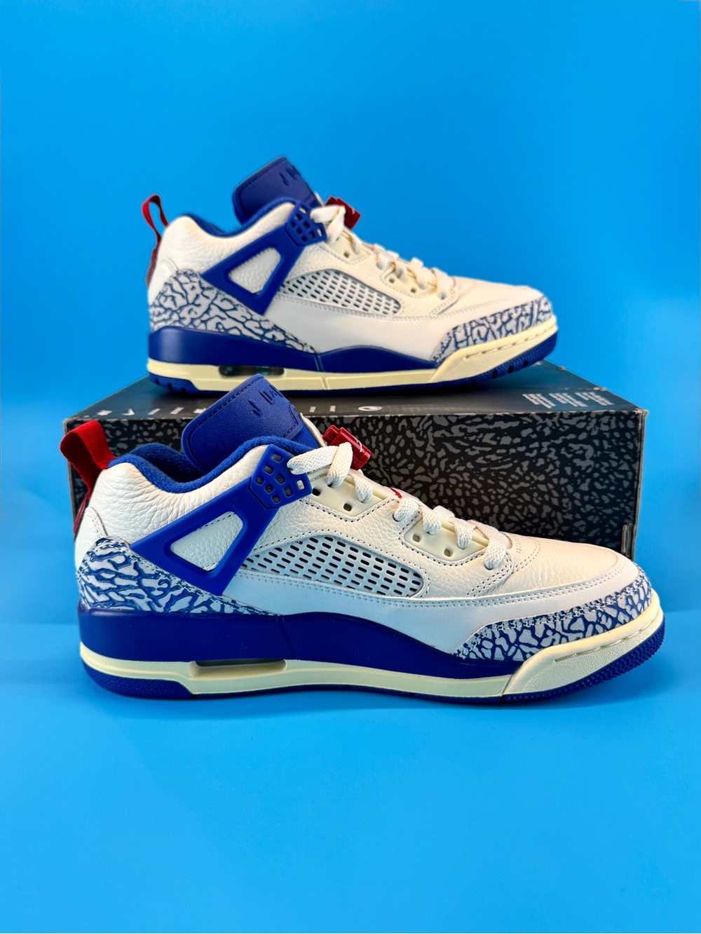 Nike Air Jordan Spizike Low Sail Storm Blue Men’s 8 Brand New no Lid Fast Ship